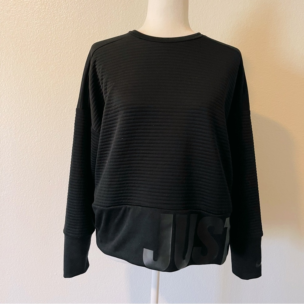 🌹 Nike Dri Fit Women's Ribbed Crew Neck Sweater Size Small